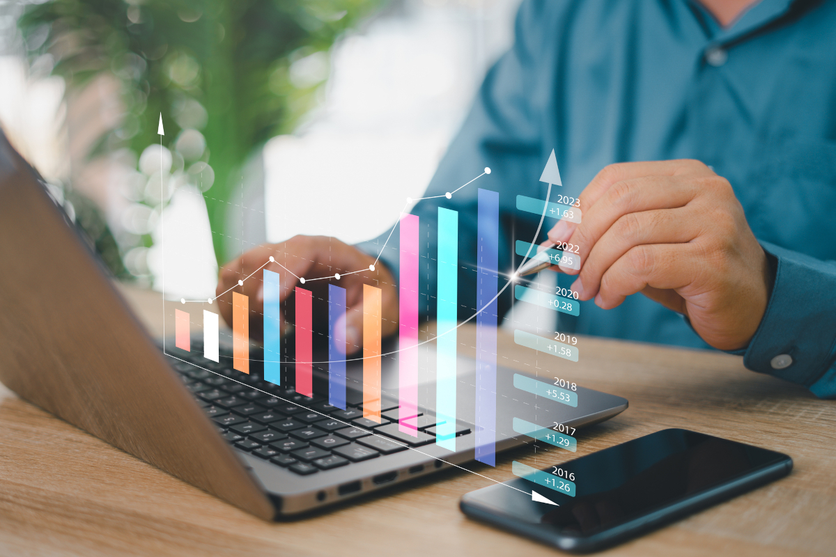 Business owner looking at financial details