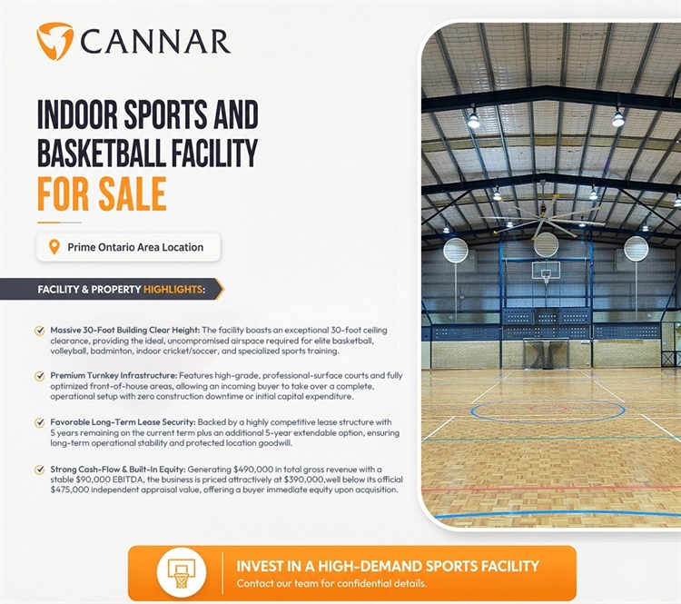 Premier Multi-Sport Indoor Facility Available In Brampton, ON