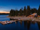 lakefront fishing resort with