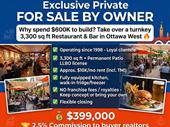 turnkey established restaurant bar